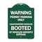 Signmission Permit Parking Only Unauthorized Vehicles Booted at Vehicle Owners Expense, A-DES-GW-1824-22712 A-DES-GW-1824-22712 - alternate 1
